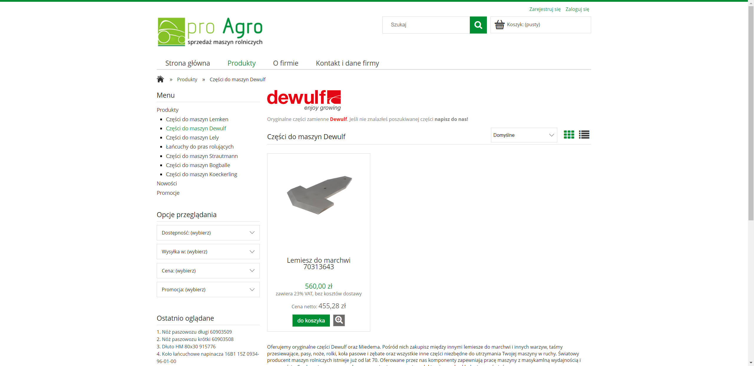 Miniatura artykułu Części Dewulf w kontekście intensywnej eksploatacji sprzętu rolniczego