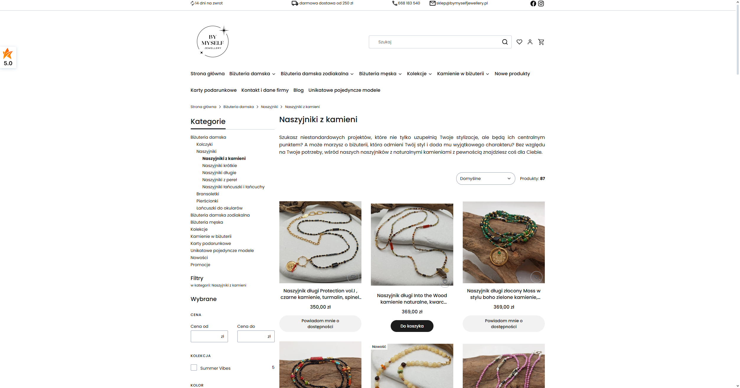 Kamień, który pasuje do Ciebie - wybierz naszyjnik z naturalnych kamieni według znaku zodiaku