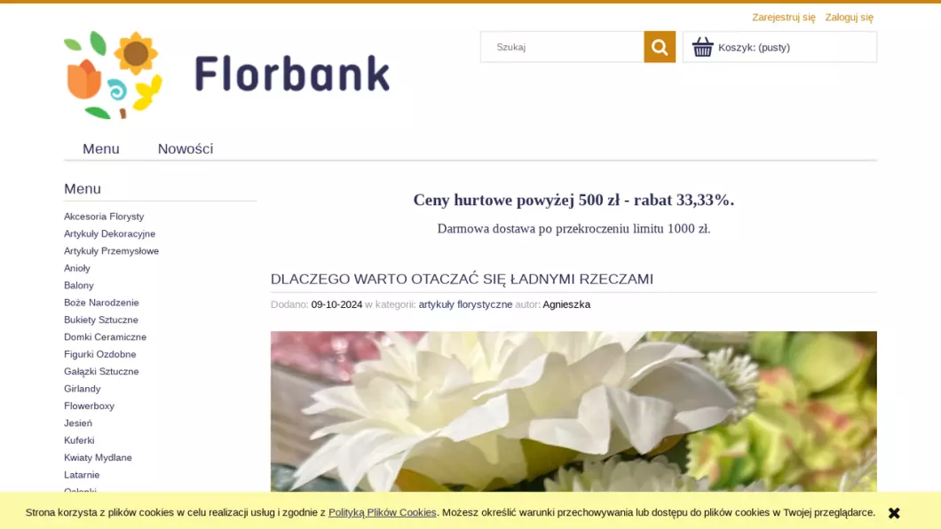Zrzut ekranu strony firmy Florbank
