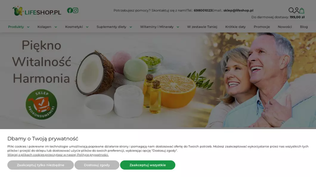 Zrzut ekranu strony firmy LifeShop