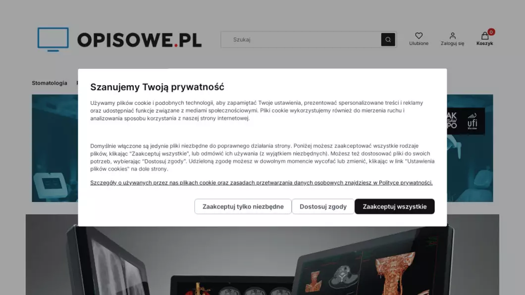 Zrzut ekranu strony firmy Opisowe.pl