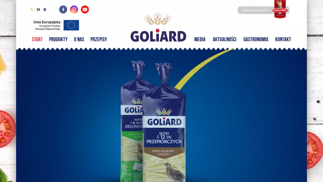 Zrzut ekranu strony firmy Goliard