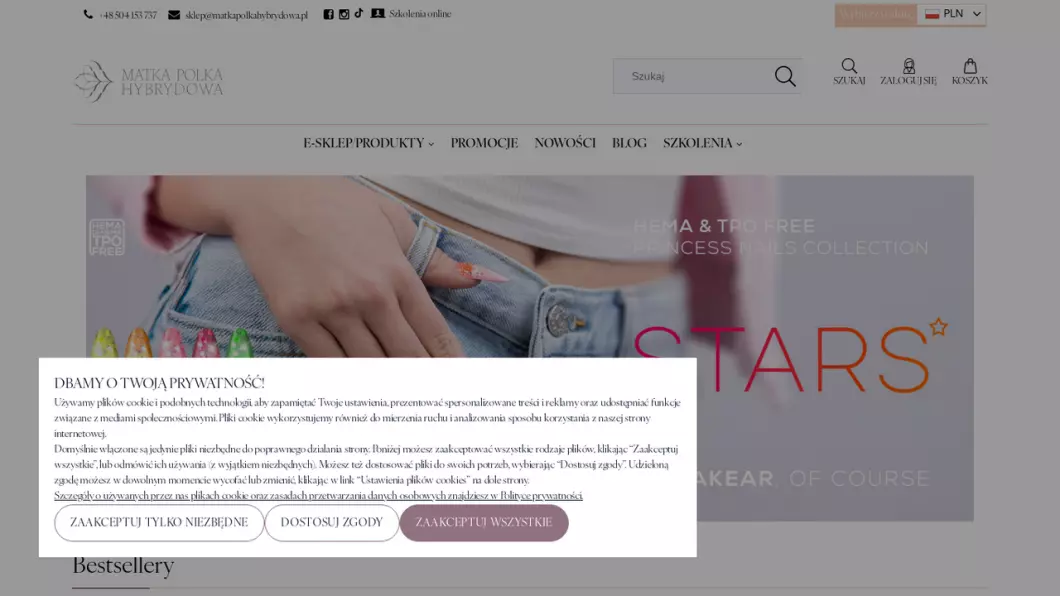 Zrzut ekranu strony firmy Upmake Paweł Paśnikowski