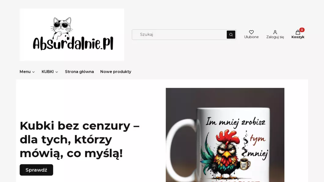Zrzut ekranu strony firmy Absurdalnie.pl